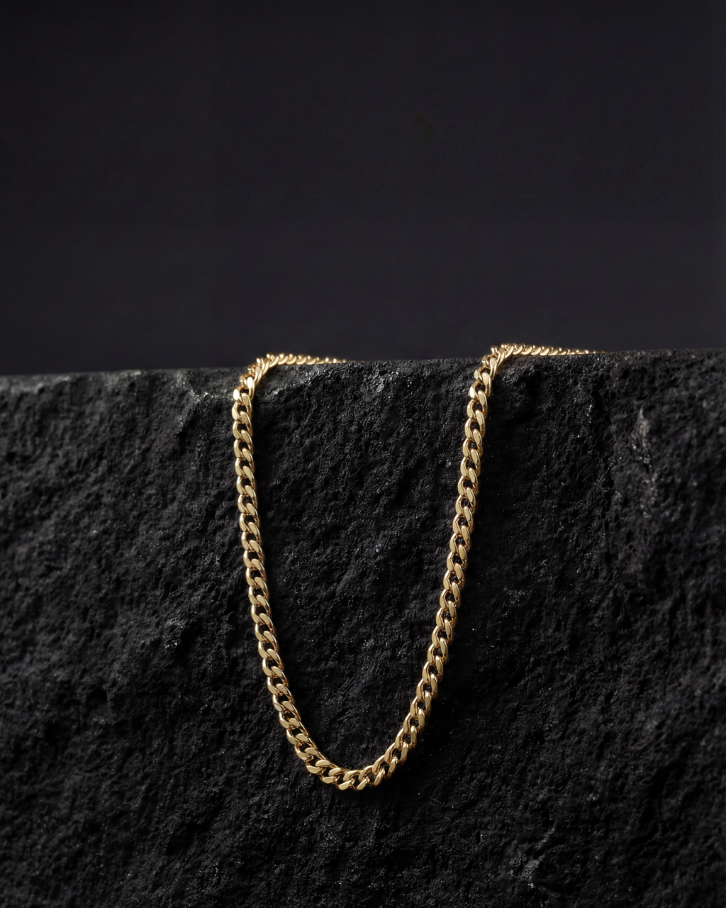 Micro Cuban in Yellow Gold- 3mm