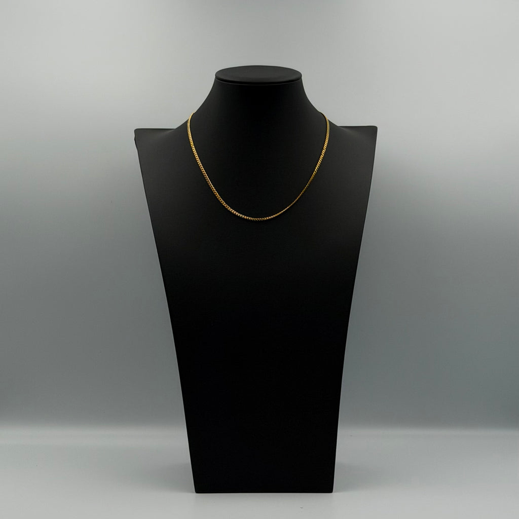 Micro Cuban in Yellow Gold- 3mm