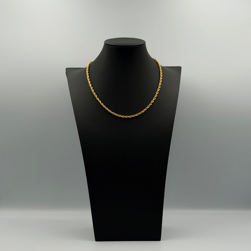 Rope Chain in Yellow Gold- 4mm
