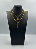 2 Chains 2 Pendants Gold Set